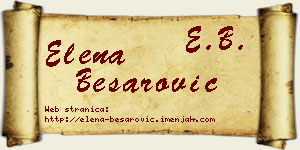 Elena Besarović vizit kartica